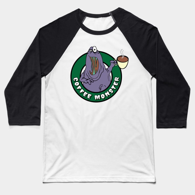 Coffee Monster 02 Baseball T-Shirt by Houerd